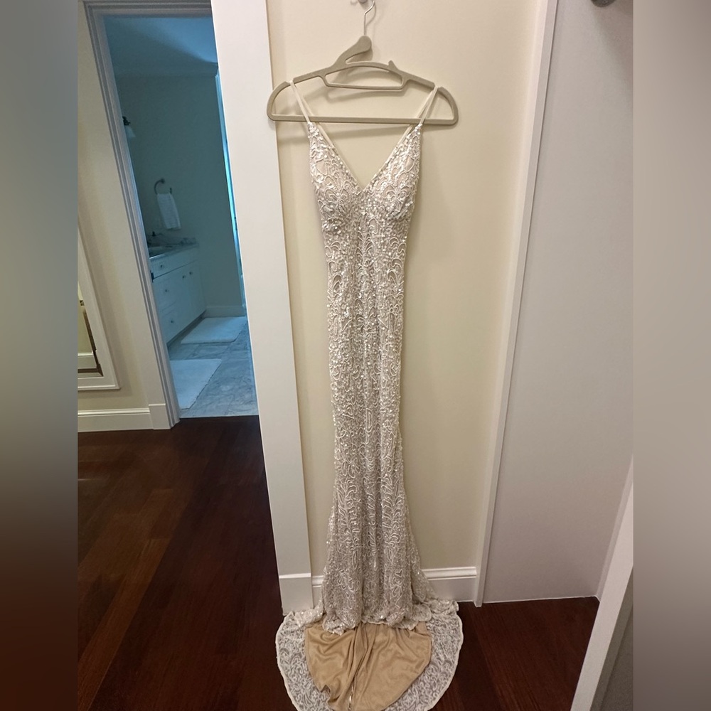 Scala Silk Gown in Soft Beige